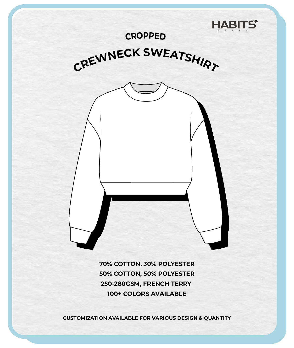 CROPPED CREWNECK SWEATSHIRT