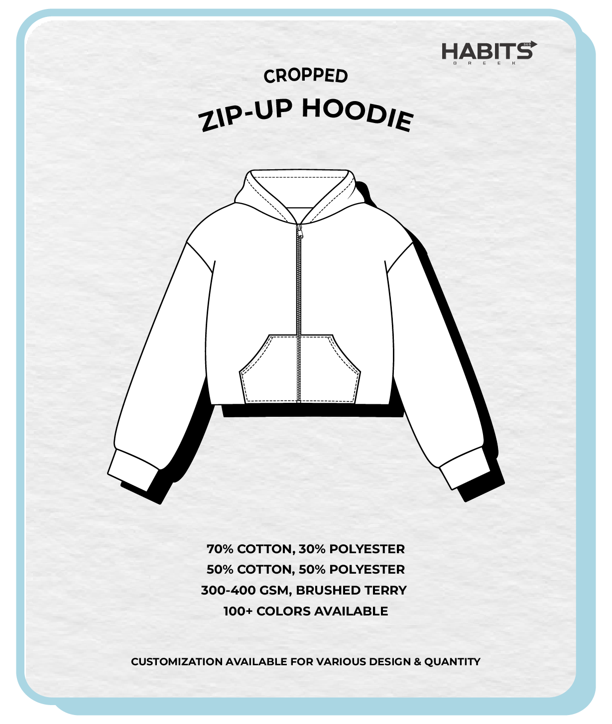 ZIP-UP HOODIE (CROPPED)