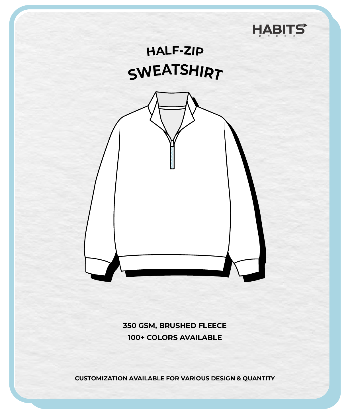 HALF ZIP SWEATSHIRT