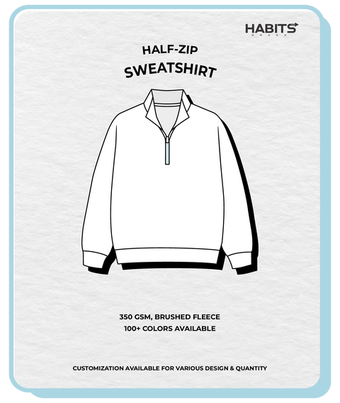 HALF ZIP SWEATSHIRT