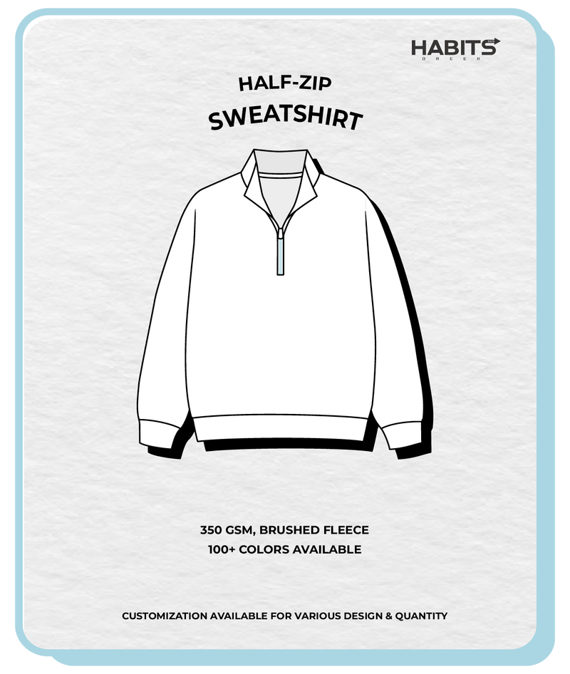 HALF ZIP SWEATSHIRT