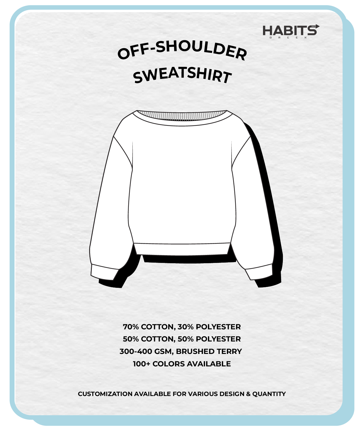 OFF-SHOULDER SWEATSHIRT