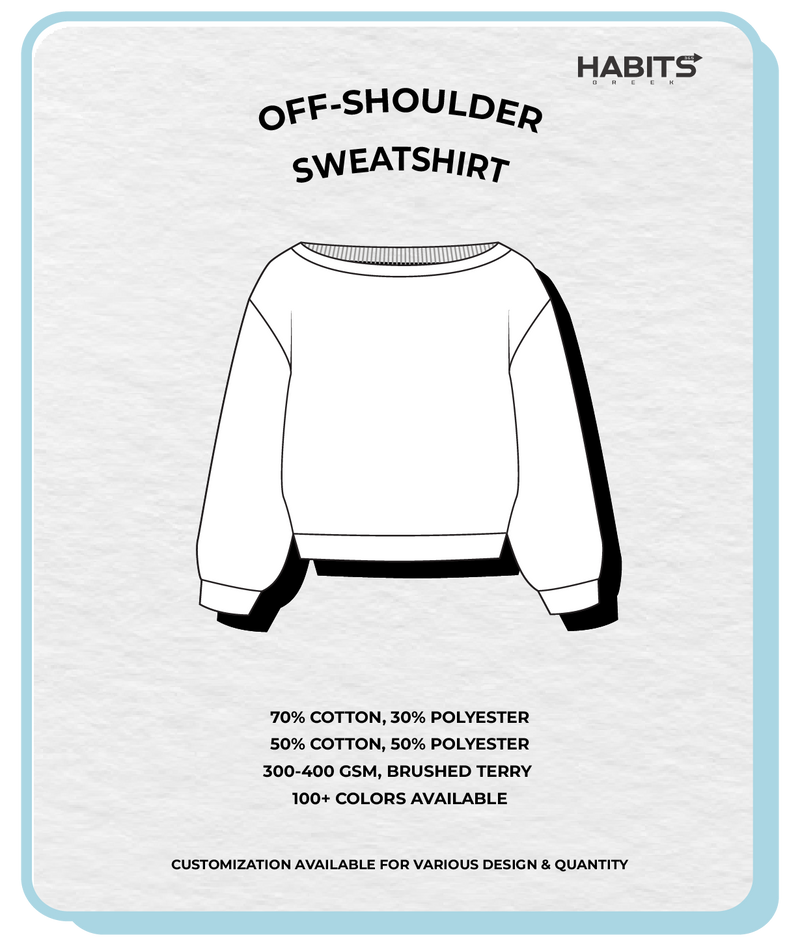 OFF-SHOULDER SWEATSHIRT