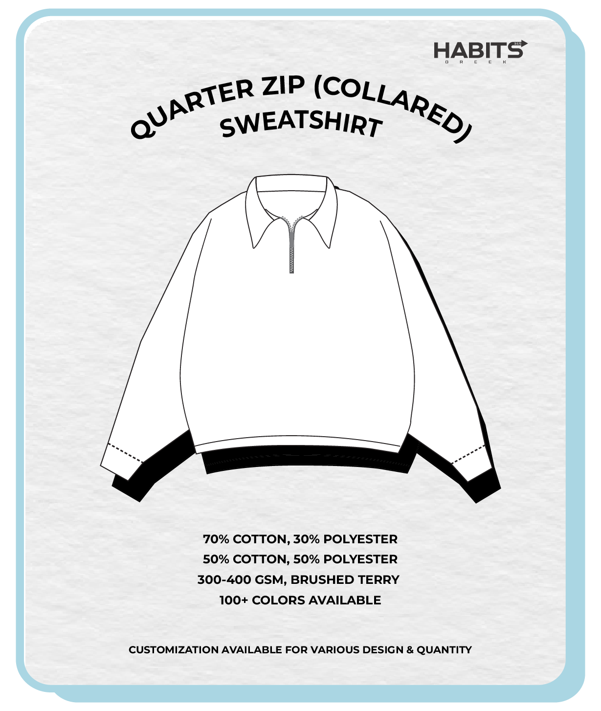QUARTER ZIP WITH COLLAR