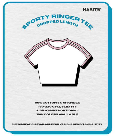 CROPPED SPORTY RINGER TEE