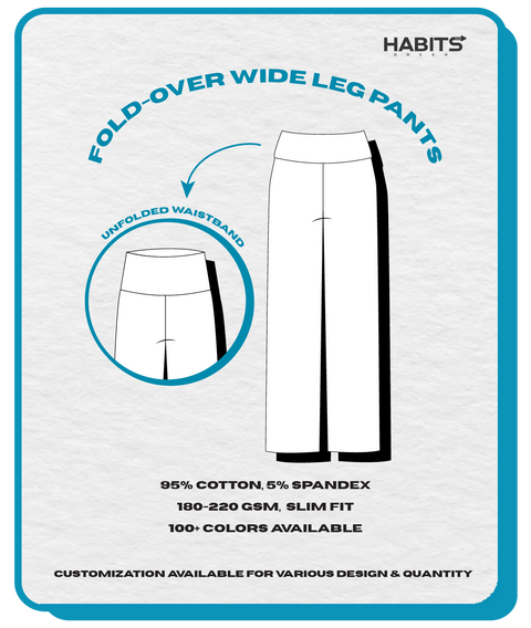 FOLD-OVER WIDE LEG PANTS