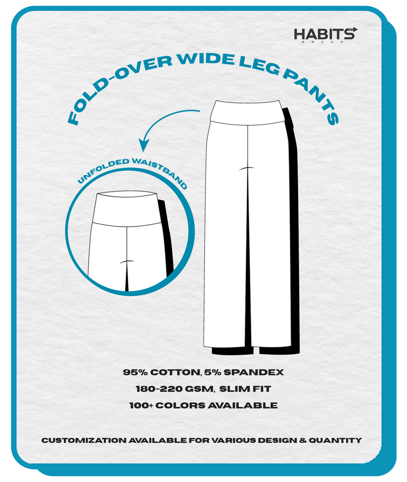 FOLD-OVER WIDE LEG PANTS