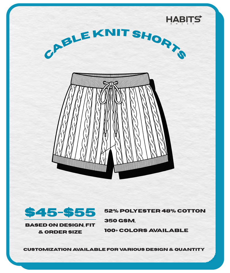 CABLE KNIT SHORTS