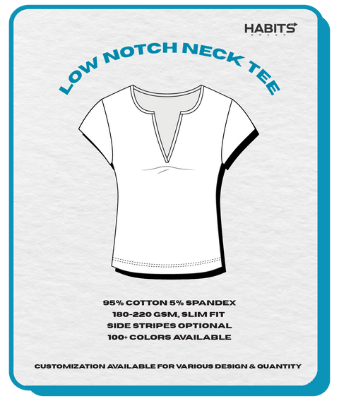 LOW NOTCH NECK TEE