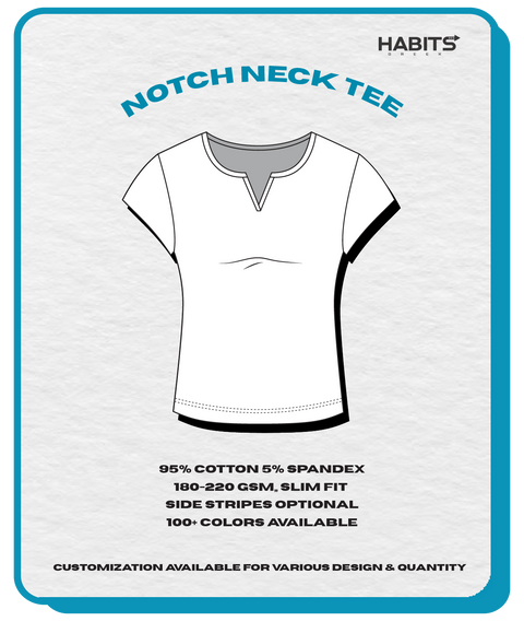 NOTCH NECK TEE