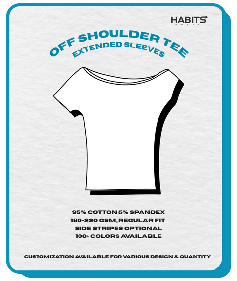 OFF SHOULDER TEE EXTENDED SLEEVED