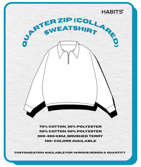 QUARTER ZIP WITH COLLAR