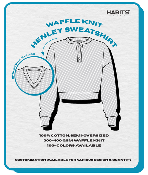 WAFFLE KNIT SWEATSHIRT
