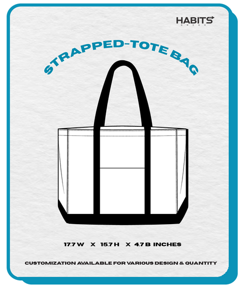 STRAPPED-TOTE BAG