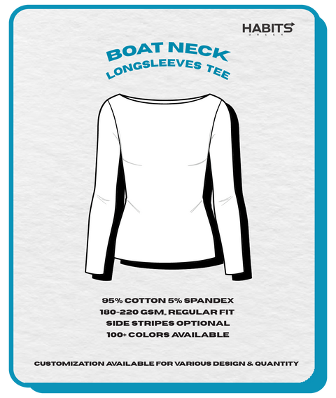 BOAT NECK LONGSLEEVES TEE