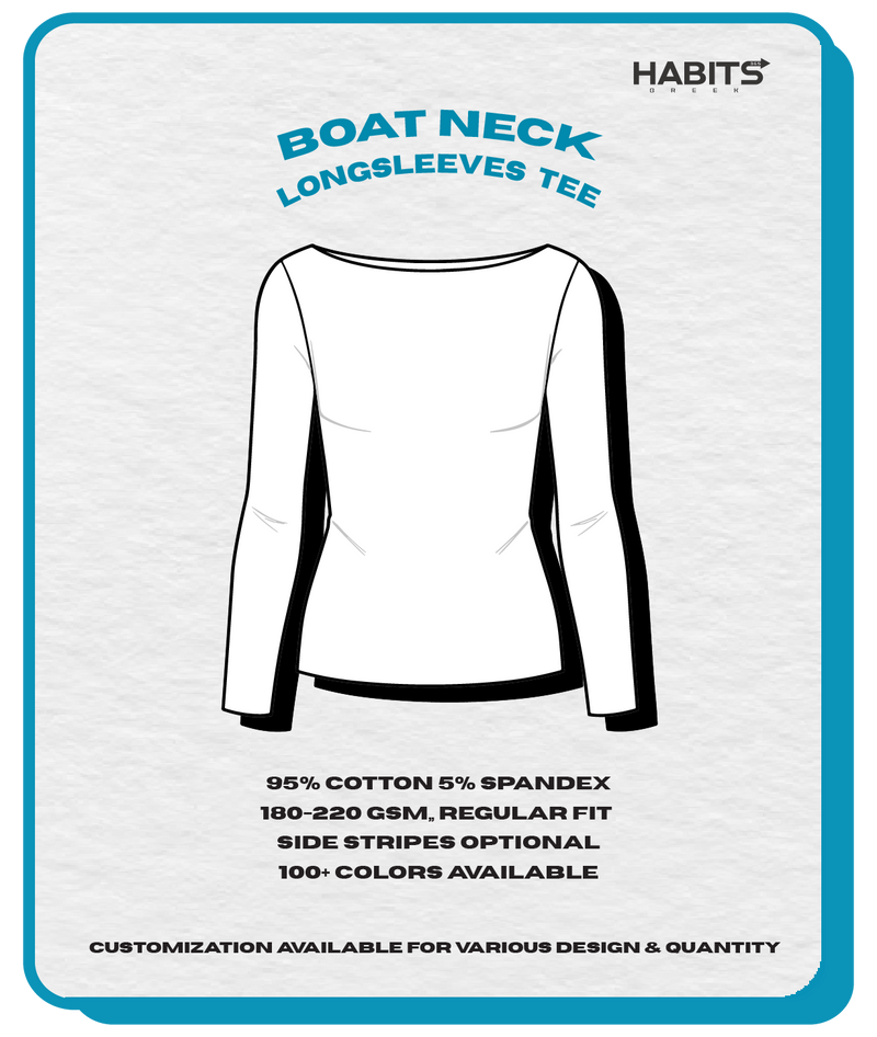 BOAT NECK LONGSLEEVES TEE
