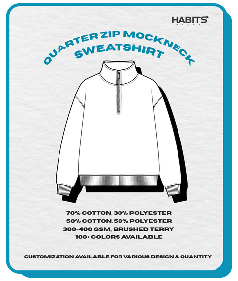 QUARTER ZIP MOCKNECK SWEATSHIRT
