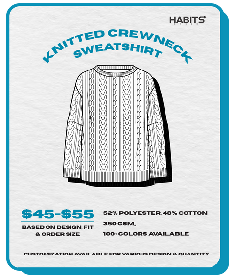 KNITTED CREWNECK SWEATSHIRT