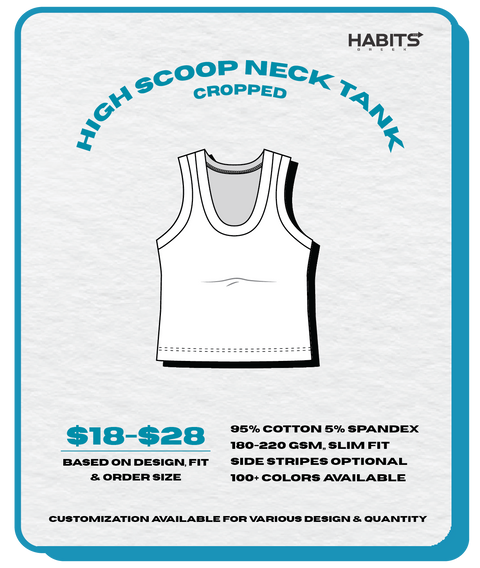 HIGH SCOOP NECK TANK (CROPPED)
