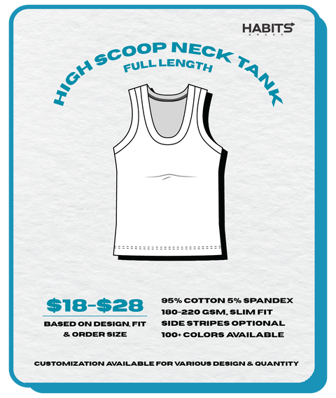 HIGH SCOOP NECK TANK (FULL LENGTH)