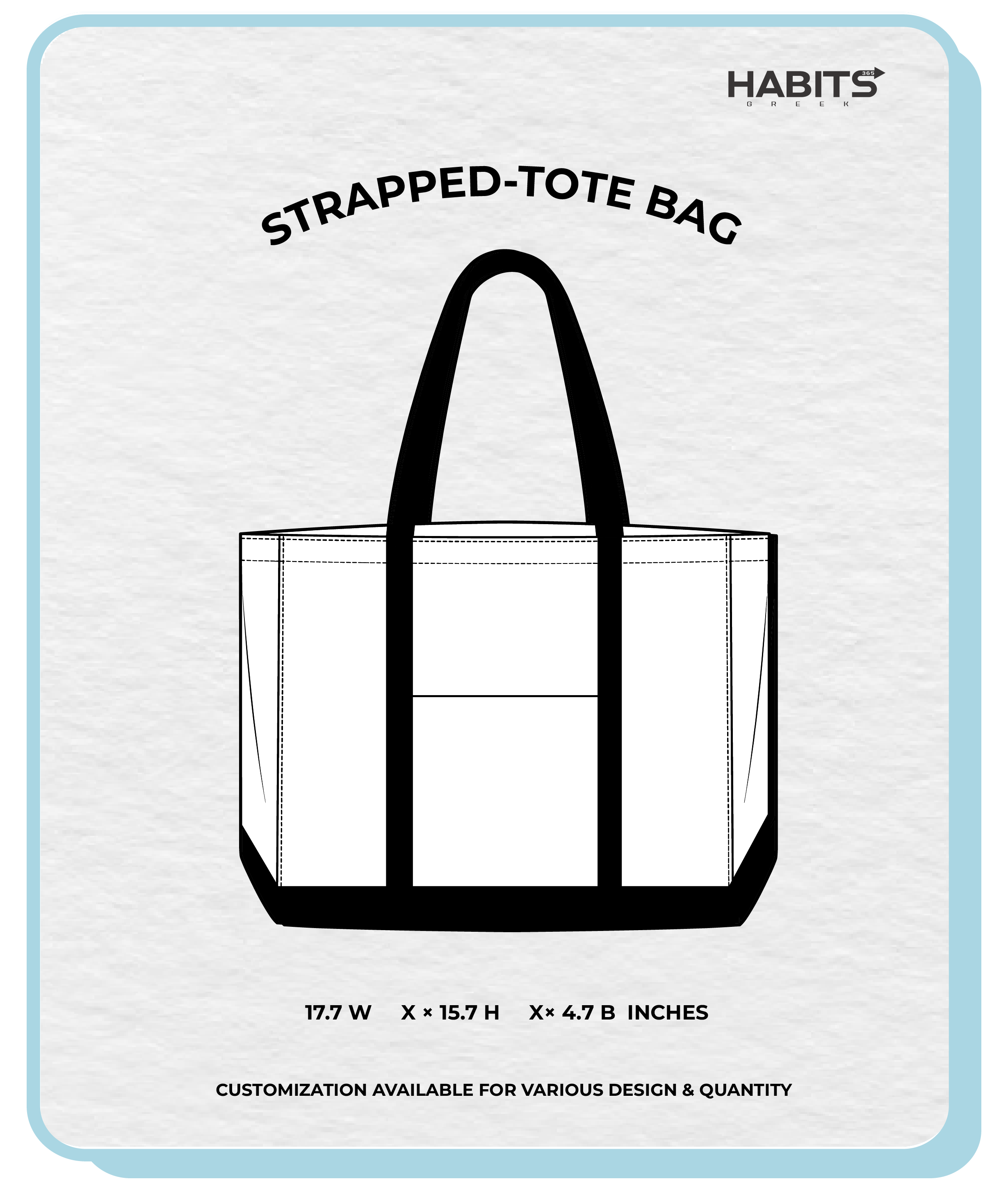 STRAPPED-TOTE BAG