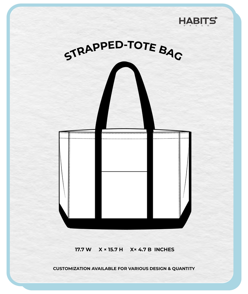 STRAPPED-TOTE BAG