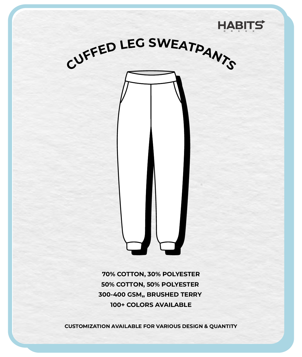 CUFFED LEG SWEATPANTS