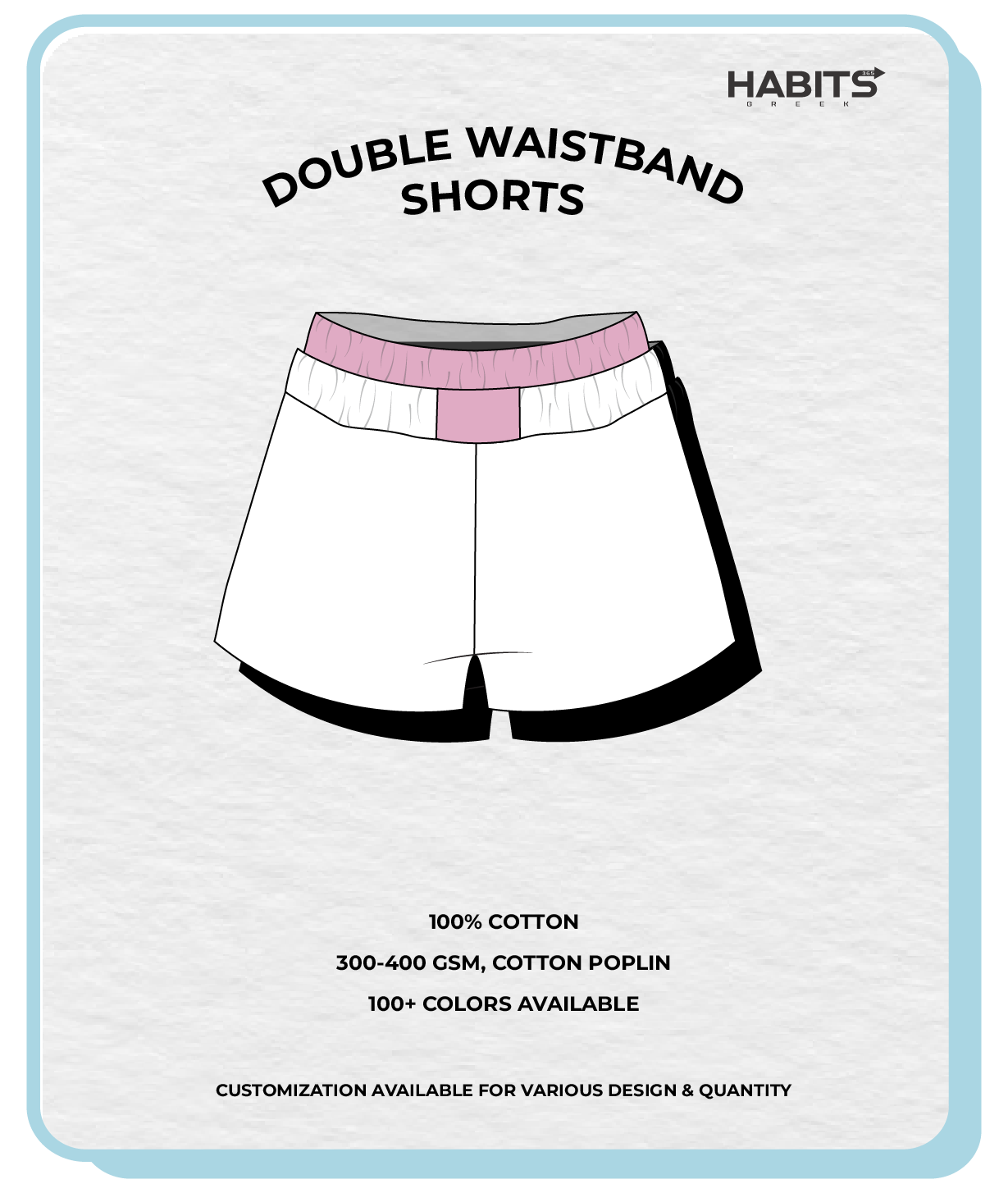 DOUBLE WAISTBAND SHORTS
