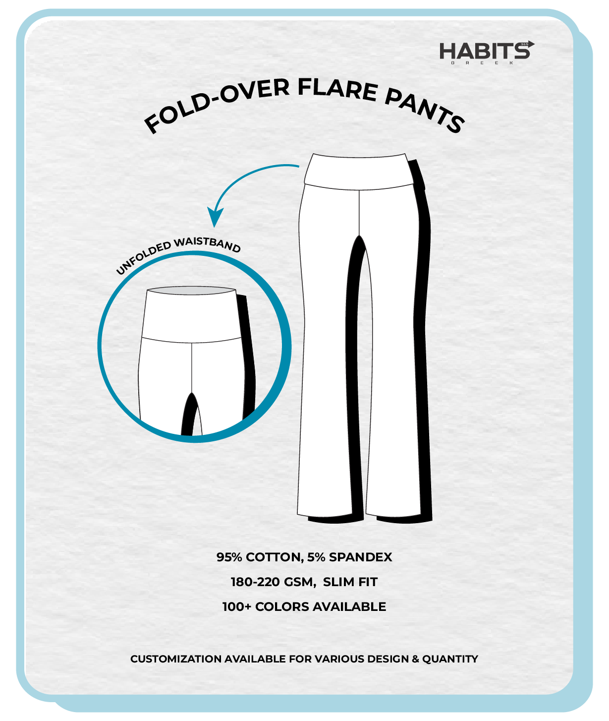 FOLD-OVER FLARE PANTS