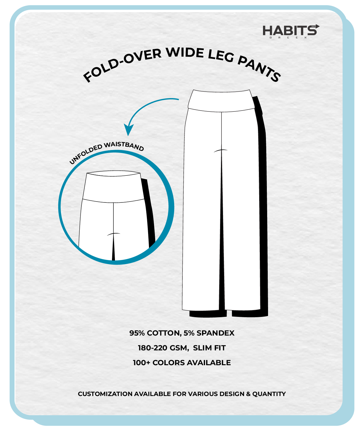 FOLD-OVER WIDE LEG PANTS