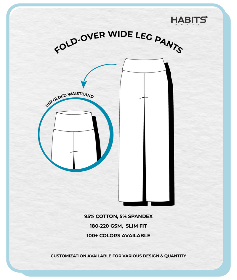 FOLD-OVER WIDE LEG PANTS
