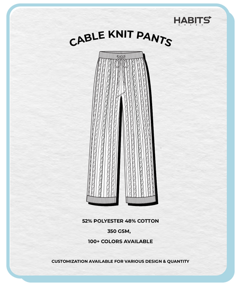 CABLE KNITS PANTS