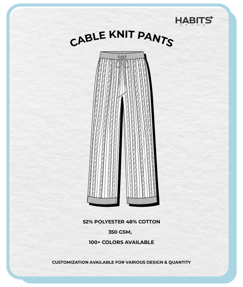 CABLE KNITS PANTS