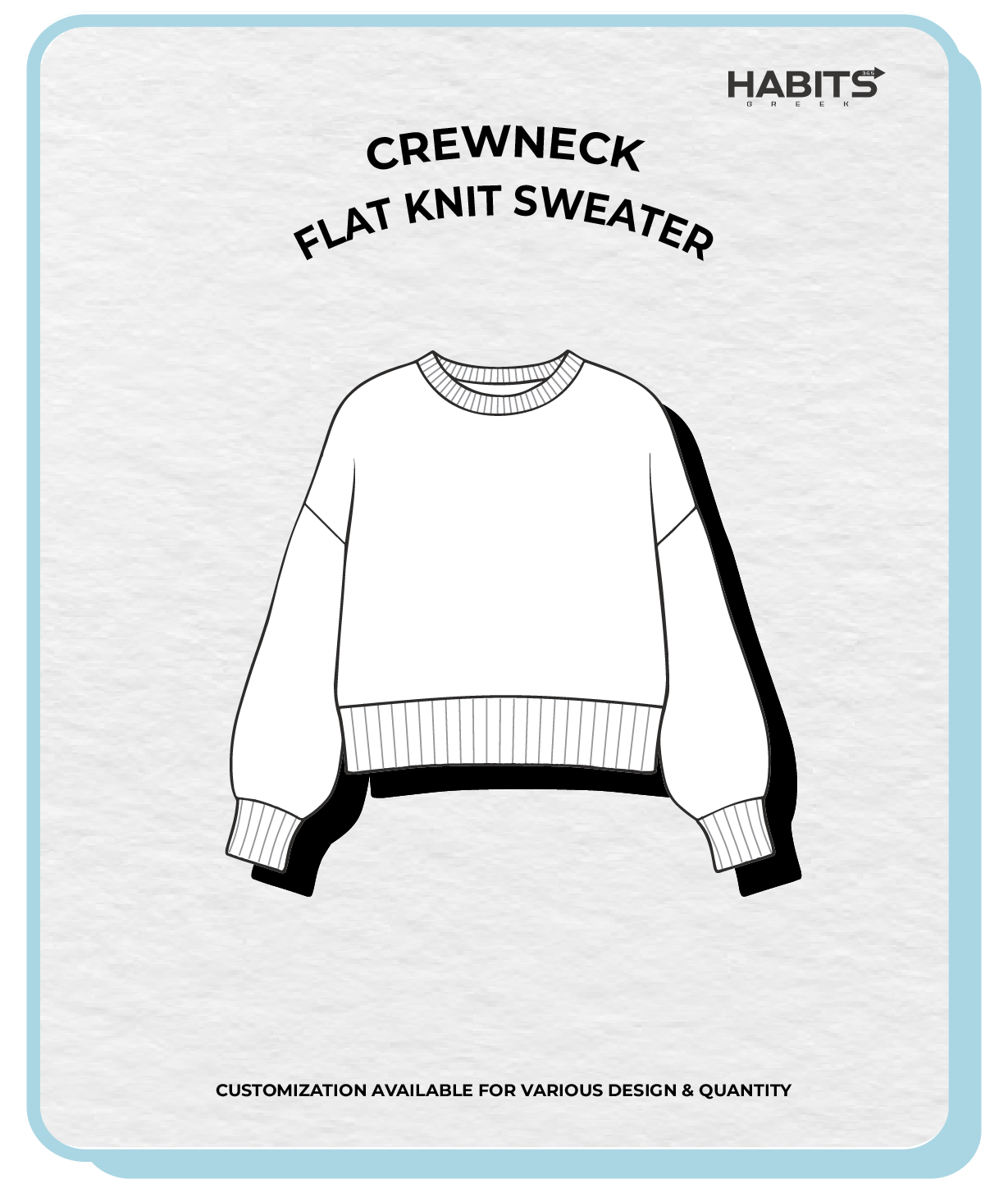 FLAT KNIT CREWNECK SWEATER