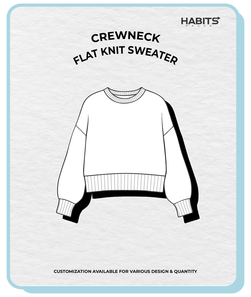 FLAT KNIT CREWNECK SWEATER