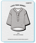 LACE TRIM JERSEY