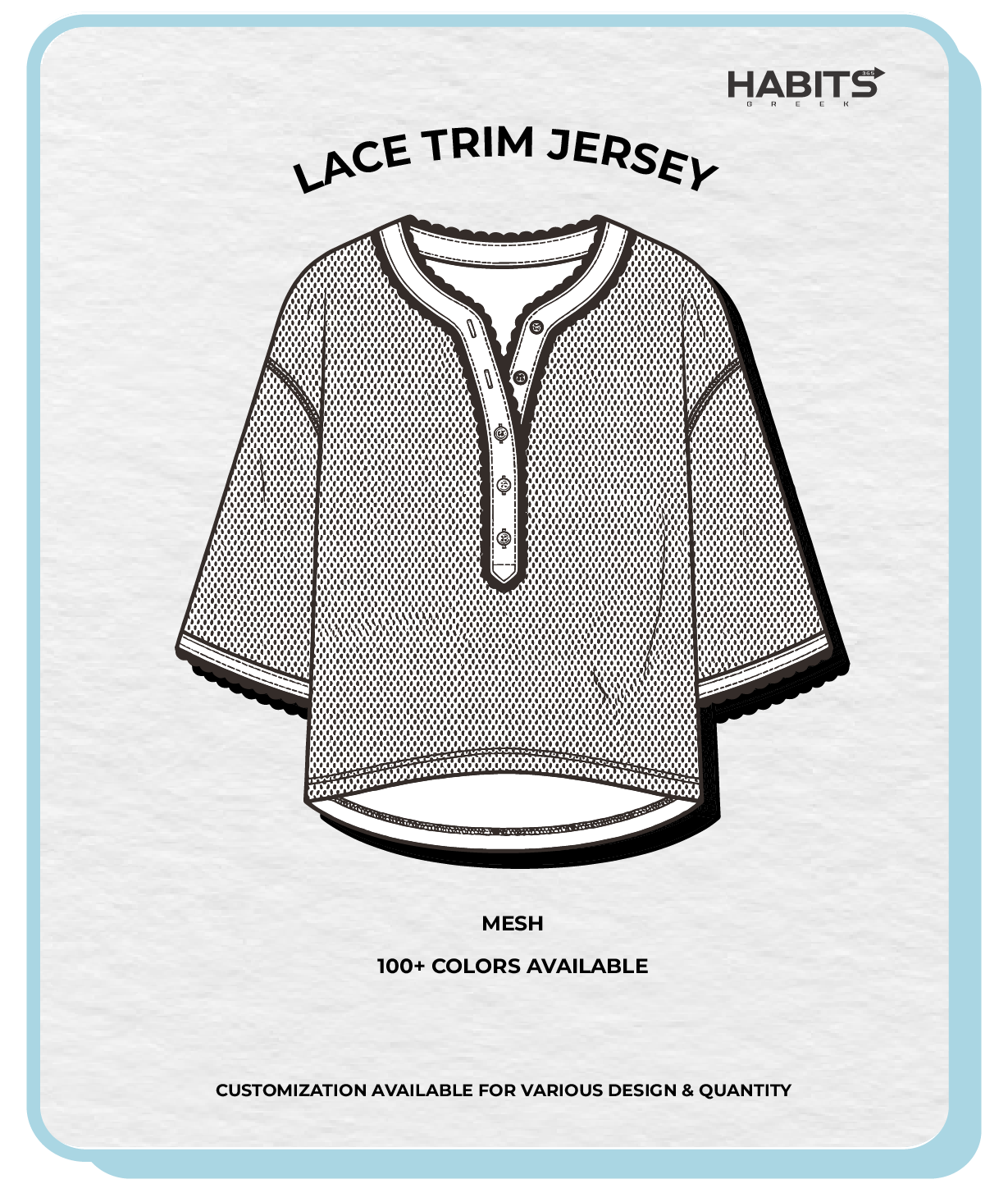 LACE TRIM JERSEY