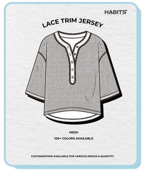 LACE TRIM JERSEY