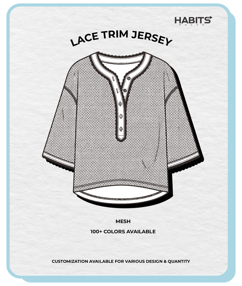 LACE TRIM JERSEY