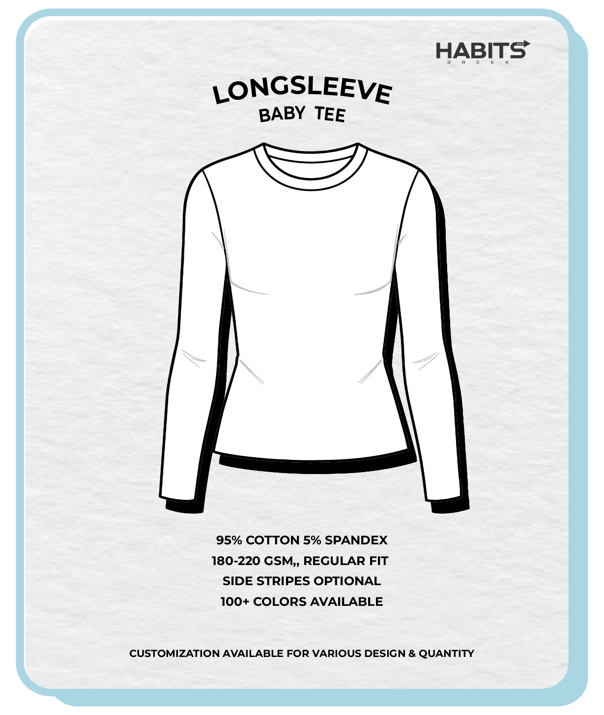 CREW NECK LONG SLEEVES BABY TEE