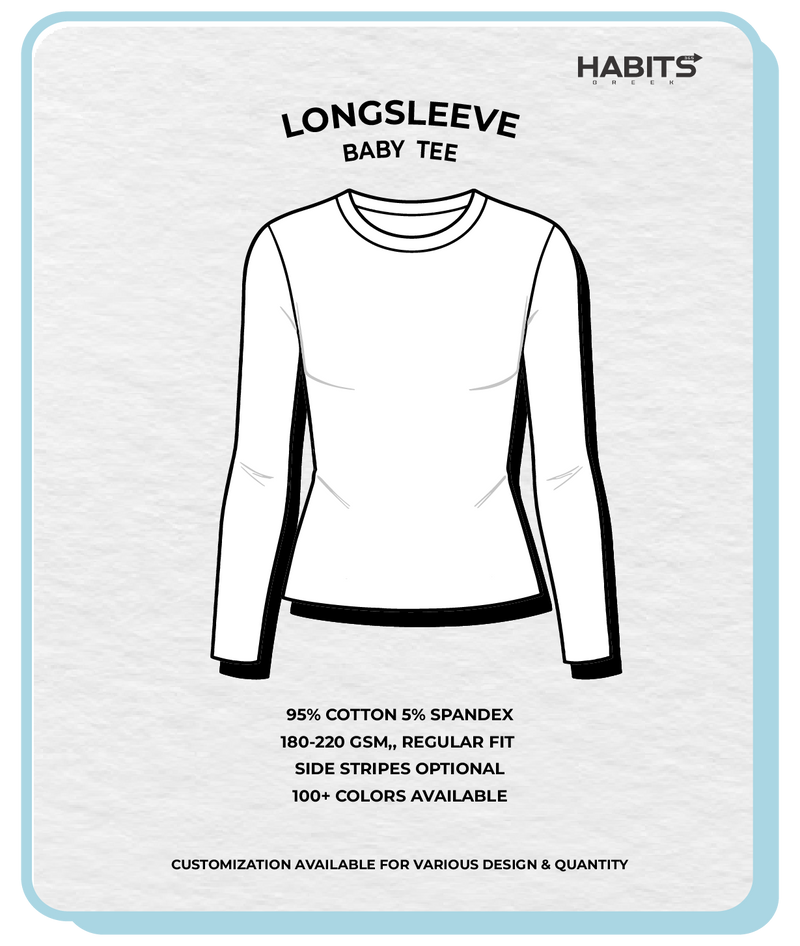 CREW NECK LONG SLEEVES BABY TEE