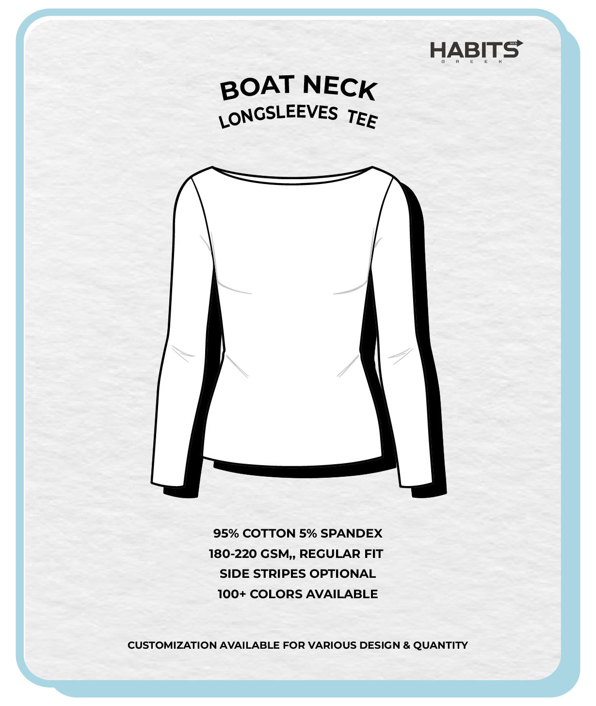 BOAT NECK LONGSLEEVES TEE