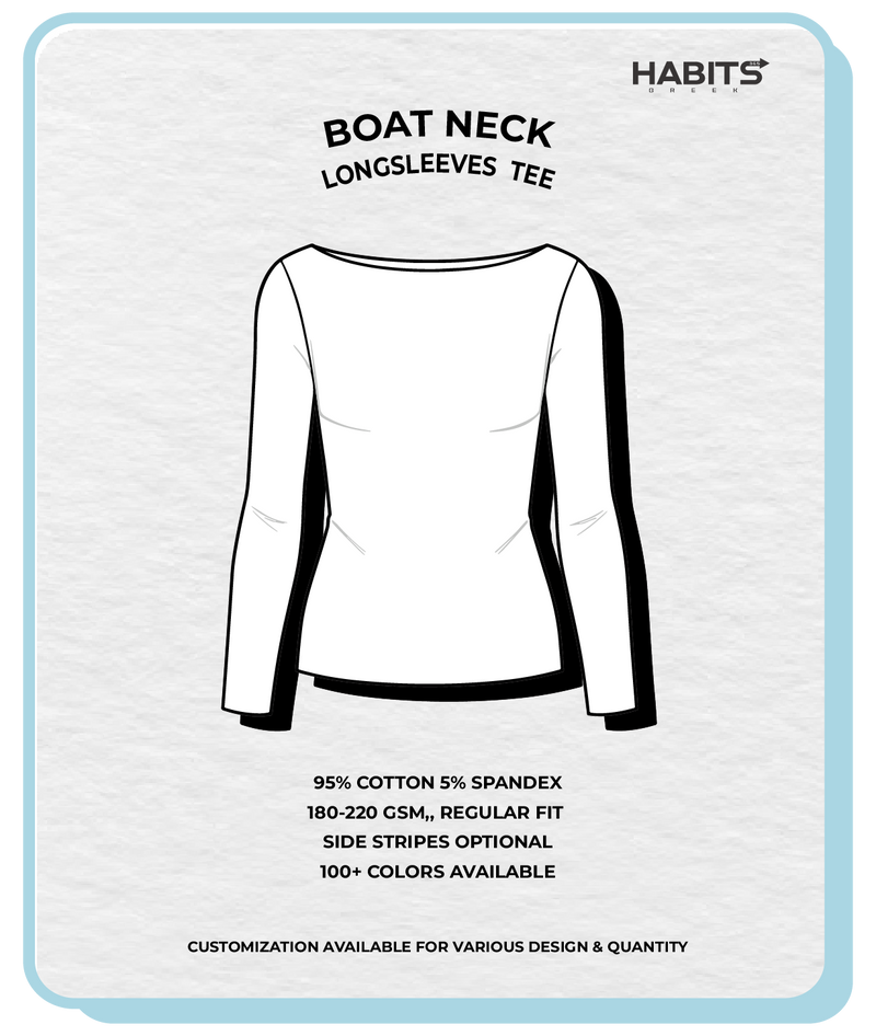 BOAT NECK LONGSLEEVES TEE