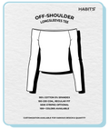 OFF SHOULDER LONGSLEEVES TEE