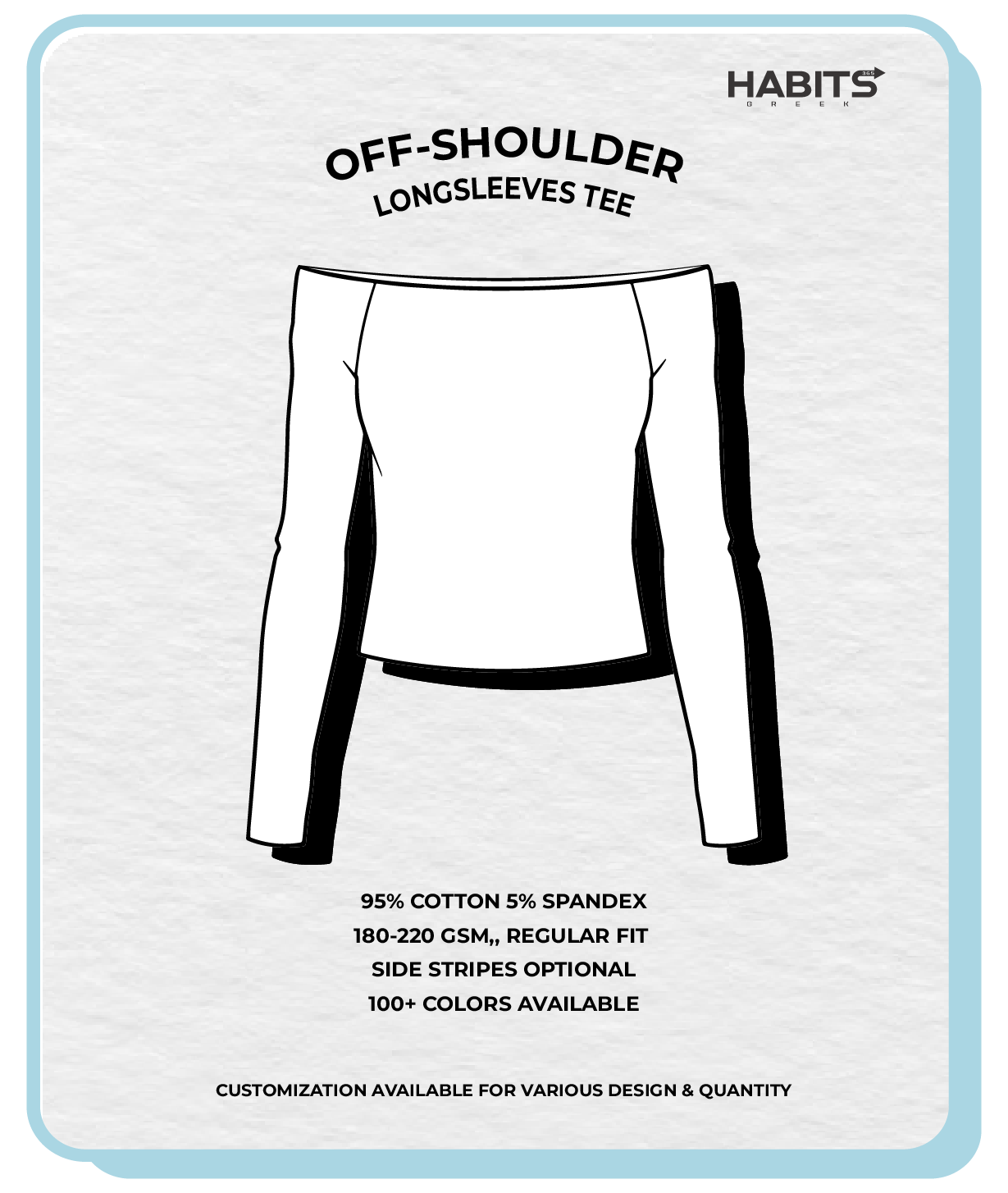 OFF SHOULDER LONGSLEEVES TEE