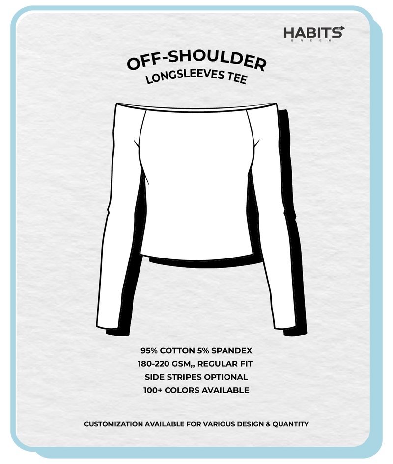 OFF SHOULDER LONGSLEEVES TEE