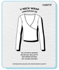 V-NECK WRAP LONG SLEEVES TEE
