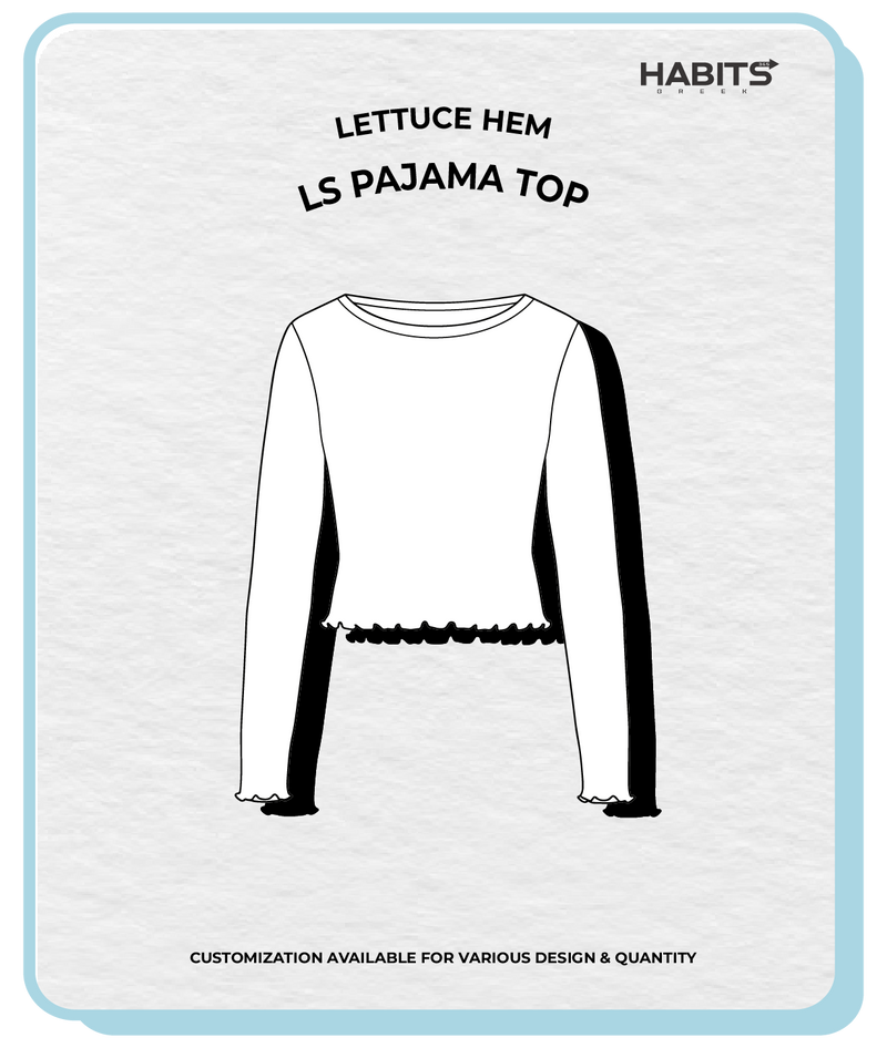 LETTUCE HEM LS PAJAMA TOP