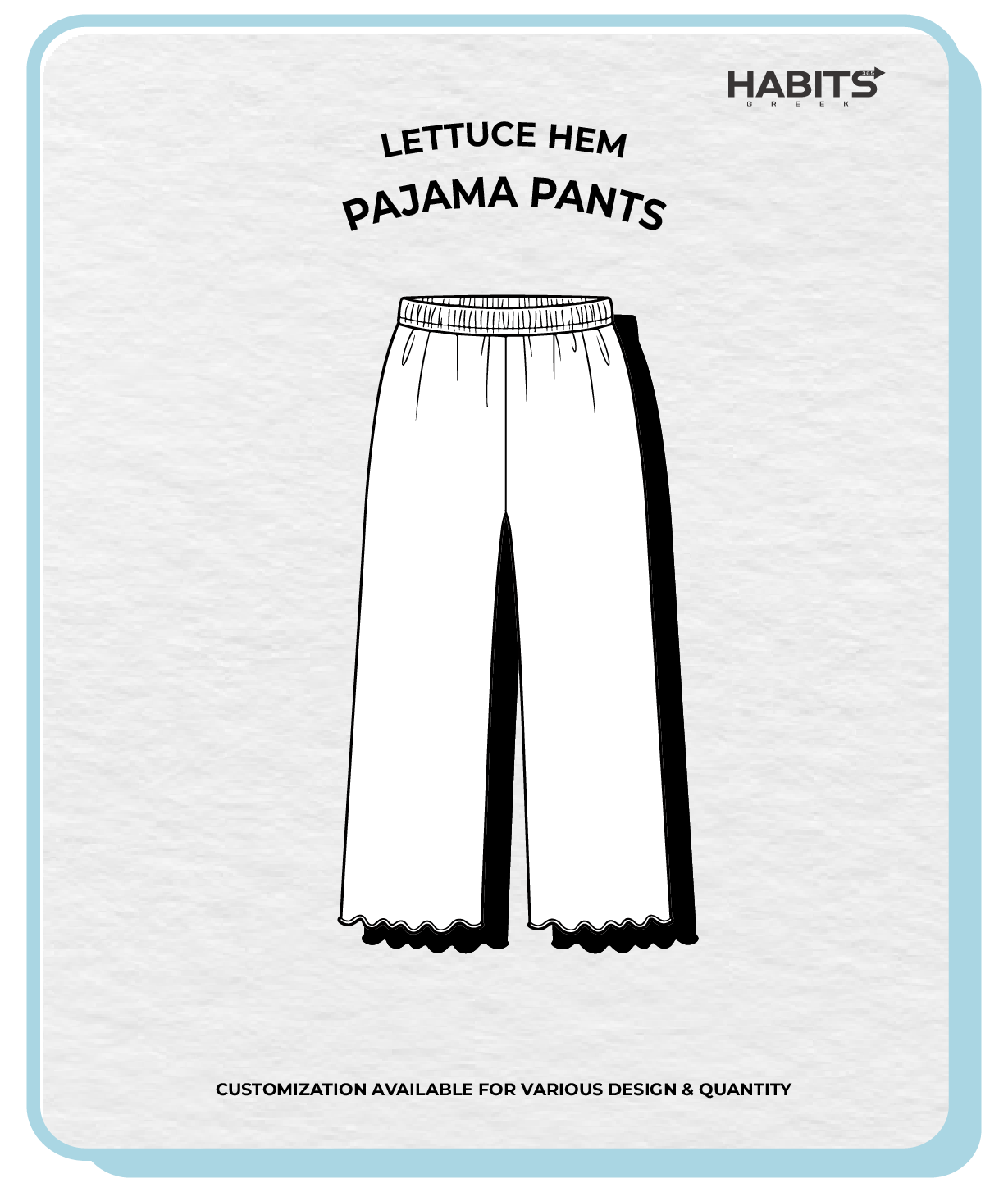 LETTUCE HEM PAJAMA PANTS
