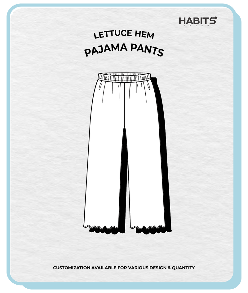LETTUCE HEM PAJAMA PANTS